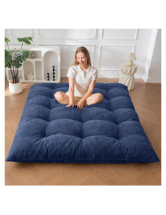 Colchón Futón Plegable MAXYOYO Completo 15.24 cm Azul Marino