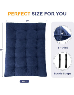 Colchón Futón Plegable MAXYOYO Completo 15.24 cm Azul Marino 2