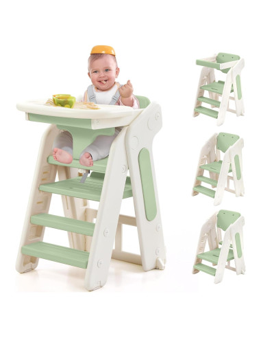 Escalera para Niños JooKiddie 4-en-1 Ajustable Verde