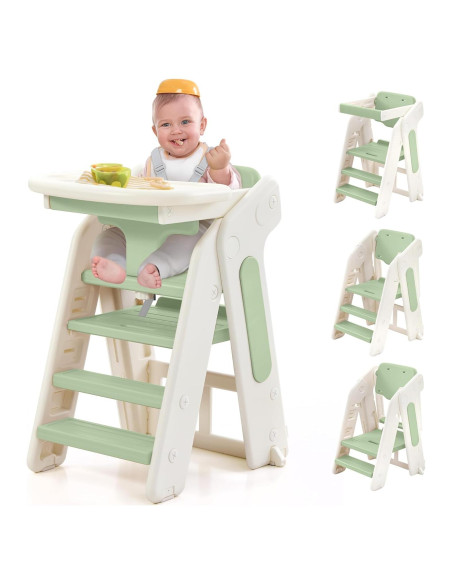 Escalera para Niños JooKiddie 4-en-1 Ajustable Verde