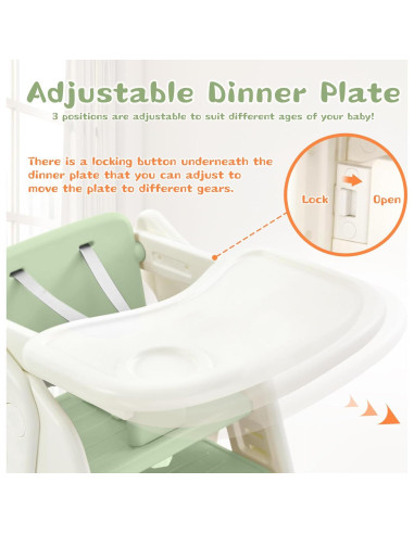 Escalera para Niños JooKiddie 4-en-1 Ajustable Verde