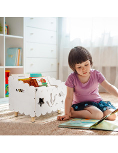 Estantería de Madera Liitrton para Niños con Divisores Ajustables 2