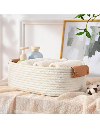 Juego de 6 Cestas de Almacenamiento Degeyoyo - Algodón Tejido