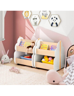 Estantería para Niños Costzon 2 Niveles Madera Natural 2