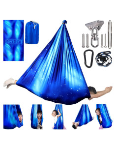 Columpio Sensorial PikDos Terapéutico Ajustable 150x150cm Azul