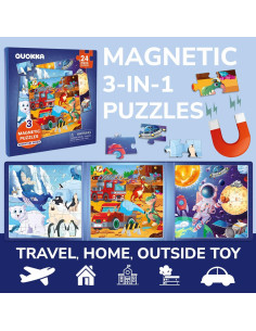 Puzzles Magnéticos de Viaje QUOKKA - Animales para Niños 1-5 Años 2