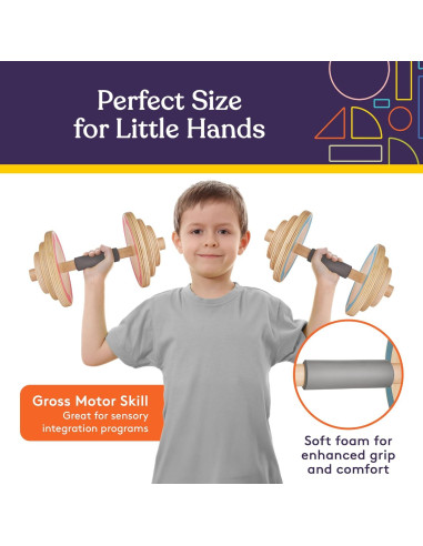 Conjunto de Pesas de Madera para Niños Suministros Especiales