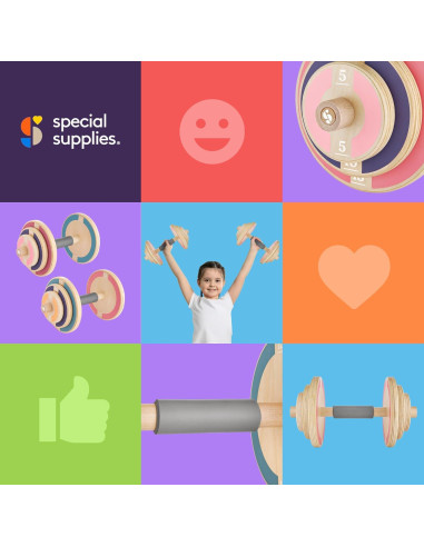 Conjunto de Pesas de Madera para Niños Suministros Especiales