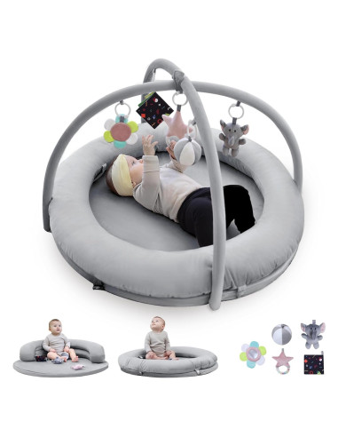 Gimnasio de Juego Hiseeme 5 en 1 para Bebés - Alfombra Suave y Gruesa