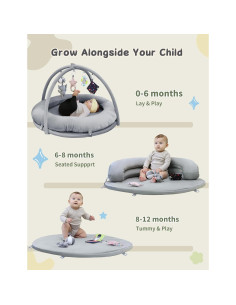 Gimnasio de Juego Hiseeme 5 en 1 para Bebés - Alfombra Suave y Gruesa 2