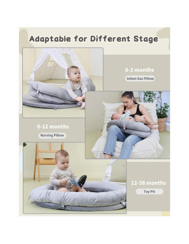 Gimnasio de Juego Hiseeme 5 en 1 para Bebés - Alfombra Suave y Gruesa