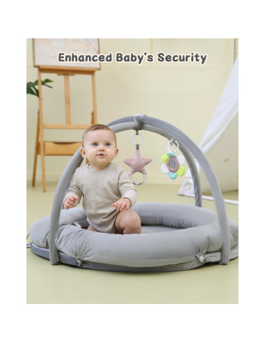Gimnasio de Juego Hiseeme 5 en 1 para Bebés - Alfombra Suave y Gruesa