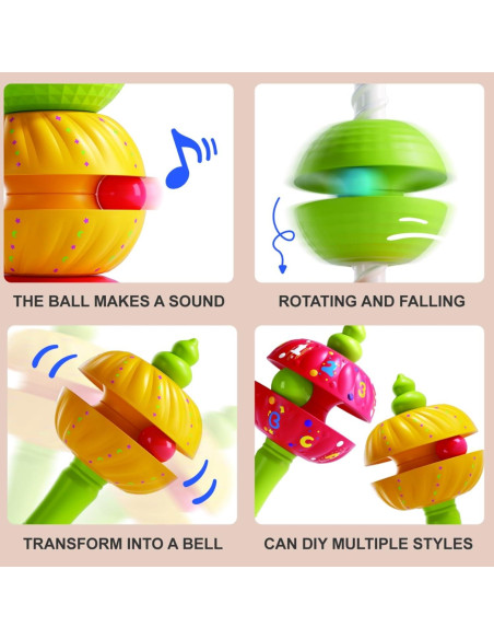 Juguete de Apilamiento Giratorio YUSIMEI para Bebés 16x16x37cm