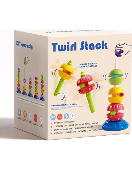 Juguete de Apilamiento Giratorio YUSIMEI para Bebés 16x16x37cm