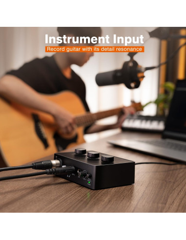 Mezclador de Audio FIFINE SC1 USB para PC con XLR y 48V