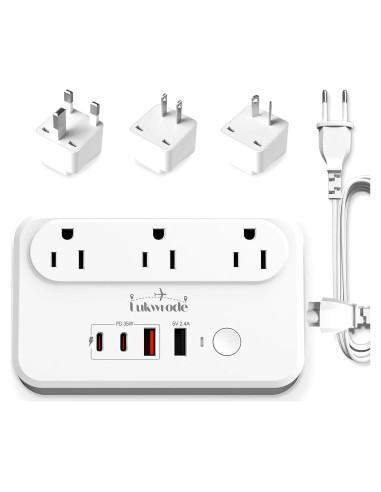 Convertidor de Voltaje 220V a 110V Lukwrode 35W USB Universal