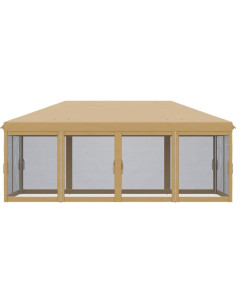 Carpa pop-up Gearvato 3x6m beige con paredes de malla 2