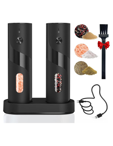 Juego de Molinillos Eléctricos de Sal y Pimienta ZDFRBJG 110ML