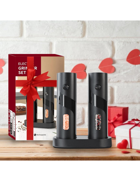 Juego de Molinillos Eléctricos de Sal y Pimienta ZDFRBJG 110ML
