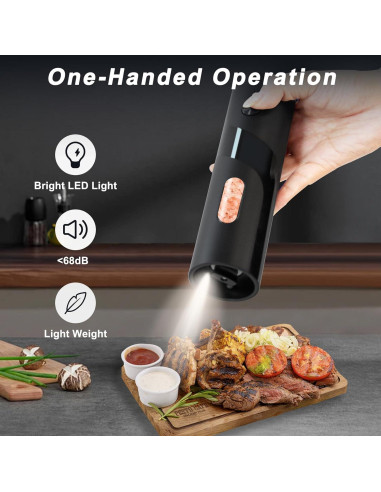 Juego de Molinillos Eléctricos de Sal y Pimienta ZDFRBJG 110ML