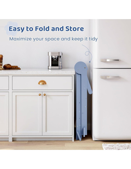 Torre de Cocina Plegable WeeGuruu Ajustable para Niños 18 Meses a 6 Años