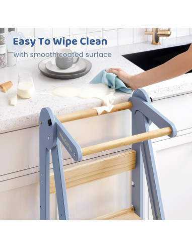 Torre de Cocina Plegable WeeGuruu Ajustable para Niños 18 Meses a 6 Años