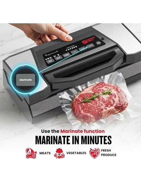 Máquina de Sellado al Vacío Magic Mill MVS-5181 135W Acero Inoxidable