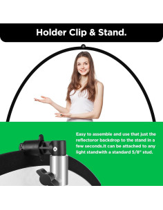 Soporte de Clip y Trípode de Luz Hahawalker 2.6m Ajustable 2