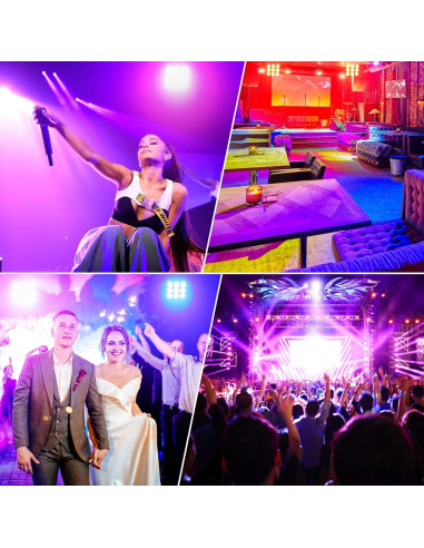 Barra de luces LED RGBW 120W DJ Par 36CH estroboscópica