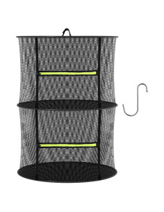 Soporte de Secado de Hierbas MEKOLIFE 2 Capas Plegable Negro