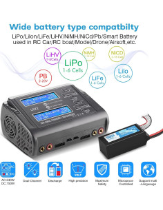 Cargador de Batería Dual Aorika SAIL6 para RC y Drones 2