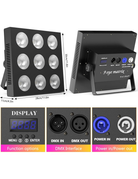 Barra de luces LED RGBW 120W DJ Par 36CH estroboscópica