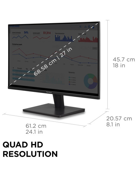 Monitor QHD ViewSonic VS2725-2K 27" 2560x1440 100Hz HDMI
