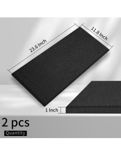 Panel Acústico Negro 60x30 cm - Paquete de 2 Absorbentes de Sonido 2