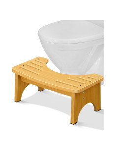 Taburete de Baño de Bambú JACNITAD 16.5 cm Antideslizante