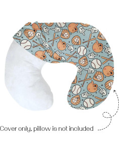 Funda de Almohada de Lactancia HawSkgFub Béisbol 55.88x45.72cm 2
