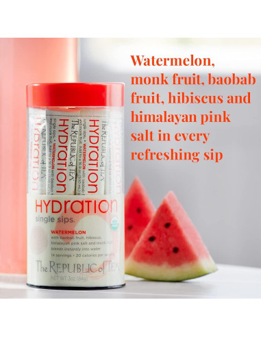 Agua de Hidratación de Sandía Orgánica La República del Té 85g