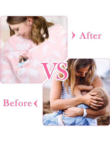 2 Piezas Cubierta de Lactancia Suave con Flores - Poliéster