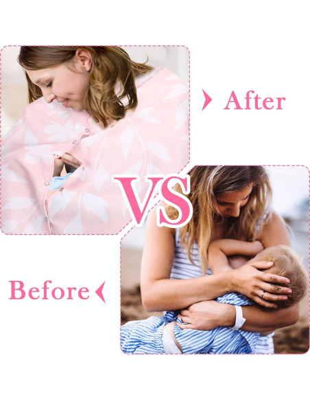 2 Piezas Cubierta de Lactancia Suave con Flores - Poliéster