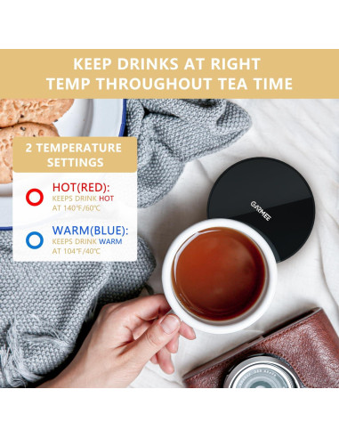 Calentador de Té y Taza - 2 Temperaturas, Portátil