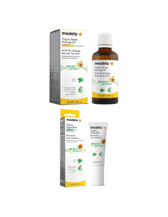 Aceite de Masaje Orgánico Medela 50 ml + Balsamo Pezones 40 ml