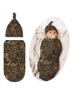 Manta de Envoltura Suave Jarverce Camo para Bebé 0-6 Meses