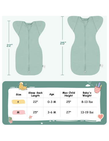 Saco de Sueño para Bebé MEXXI 0.5 TOG Paquete de 2