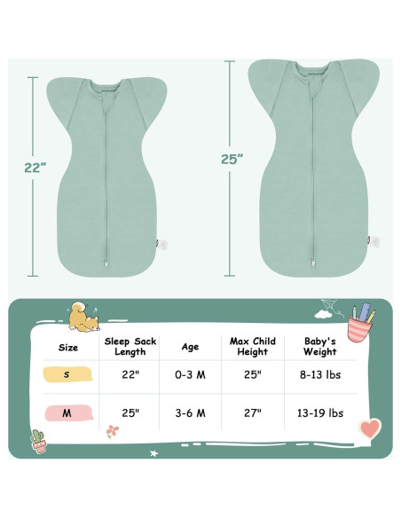 Saco de Sueño para Bebé MEXXI 0.5 TOG Paquete de 2