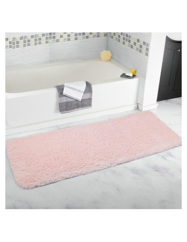 Alfombra de Baño Antideslizante Rosa Sheepping 150x51 cm