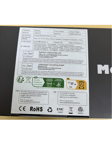 Máquina de Sellado al Vacío Mesliese 6-en-1 90kPa Plata