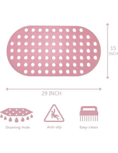 Alfombra de Ducha Antideslizante ALL PRIDE Ovalada 75 x 38 cm 2
