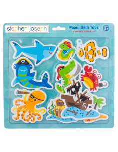 Conjunto de Juguetes de Espuma Flotante Stephen Joseph 10 Piezas Tiburón