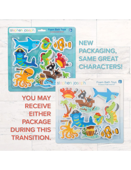 Conjunto de Juguetes de Espuma Flotante Stephen Joseph 10 Piezas Tiburón