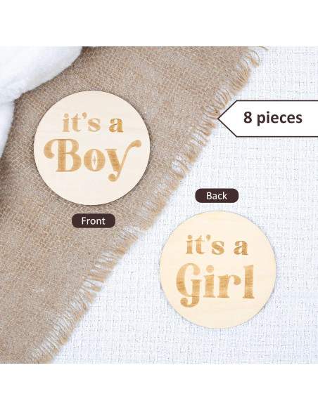 Discos de Hito Mensual de Madera OENIZI - 12 Meses Bebé